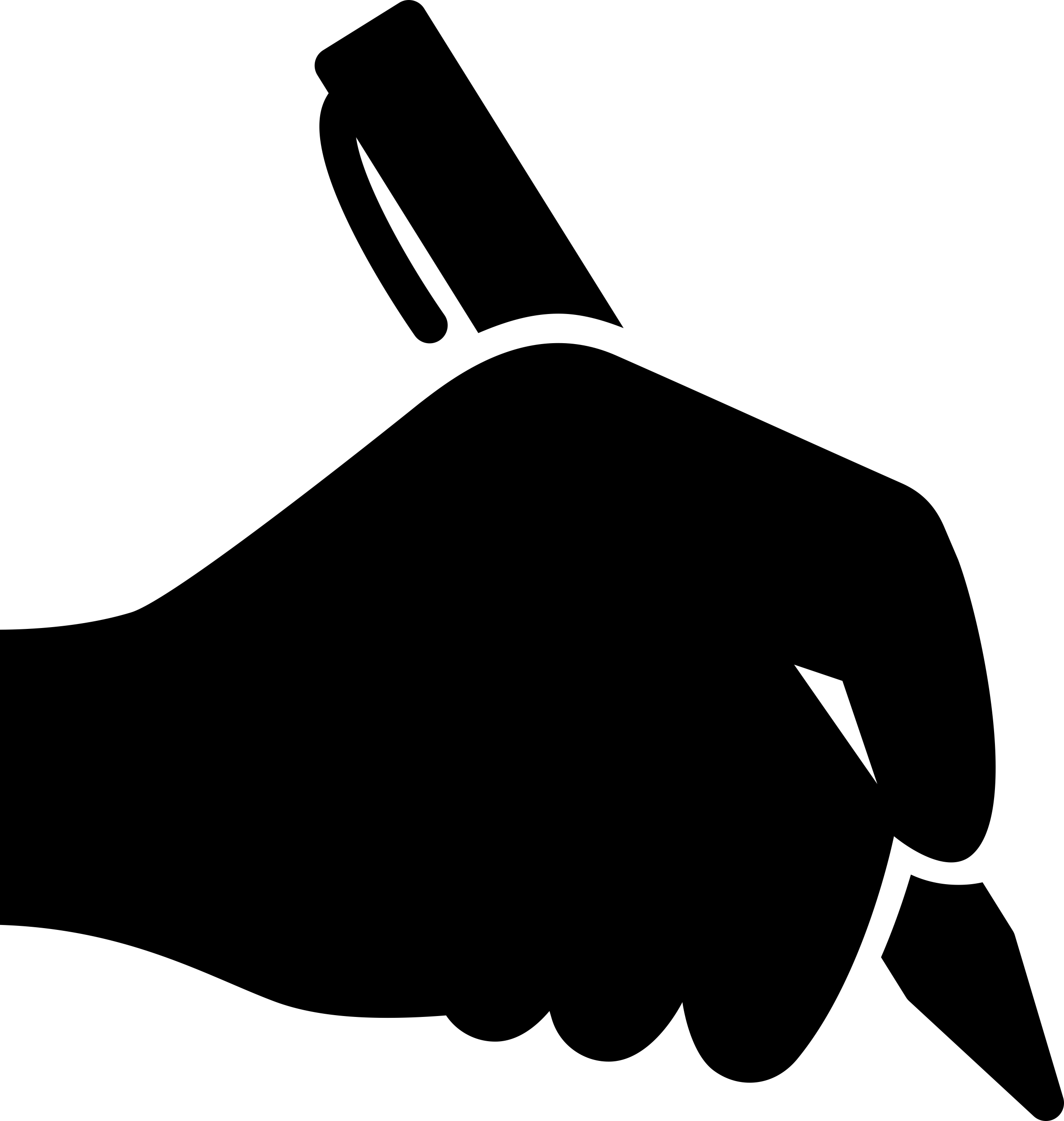 Hand Holding Up A Pen Contour Svg Vector Free Vectors